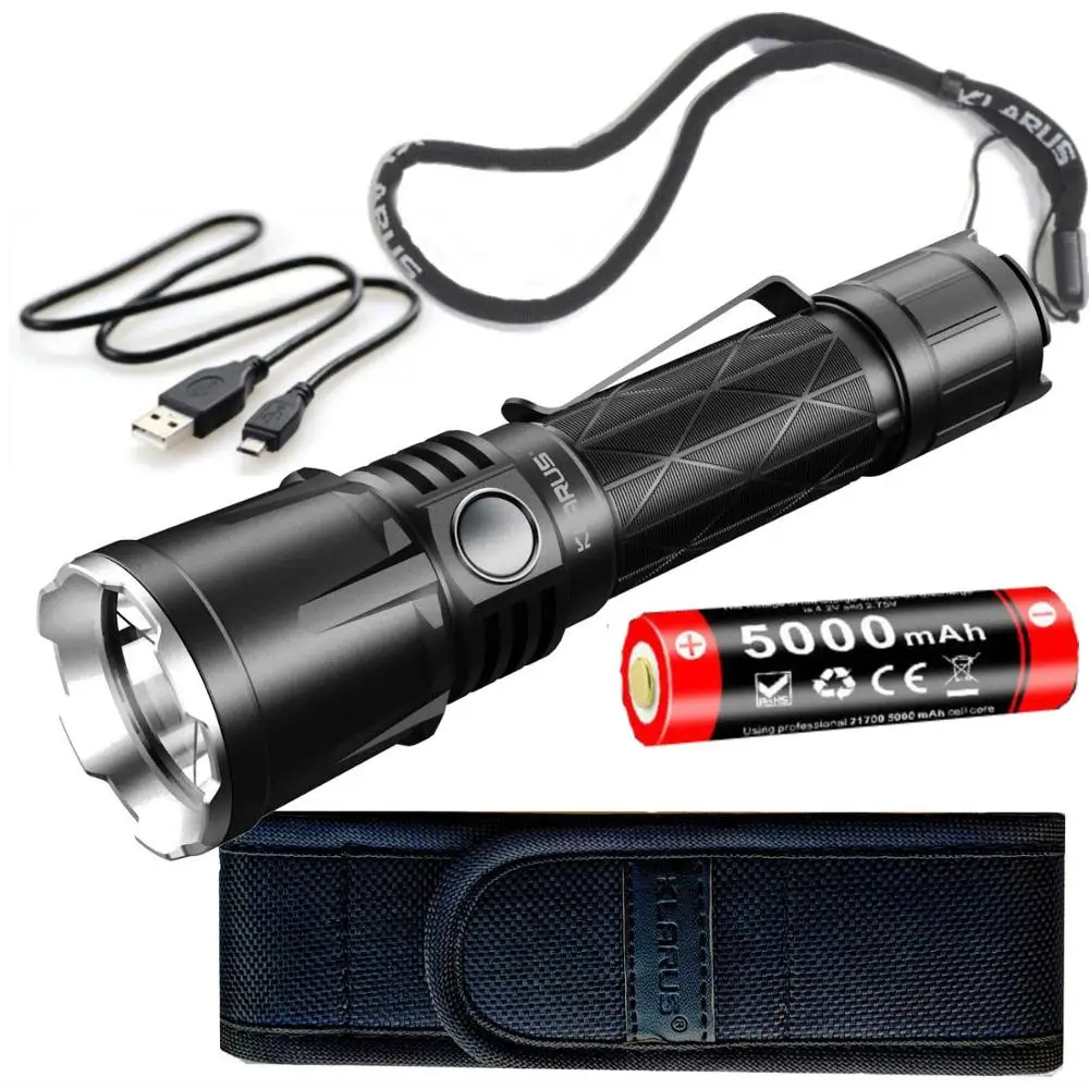 KLARUS XT21X CREE XHP70.2 P2 светодиодный 4000 люмен 7 режимов Тактический фонарик Micro USB 2A 5000 мАч