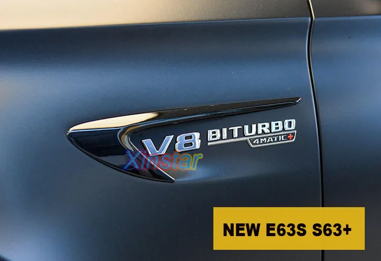 2 шт. V8 BITURBO 4matic + стикер для автомобиля эмблема Mercedes Benz w117 cla45 w205 c63 w212 e63 w207 w176 a45 gla45