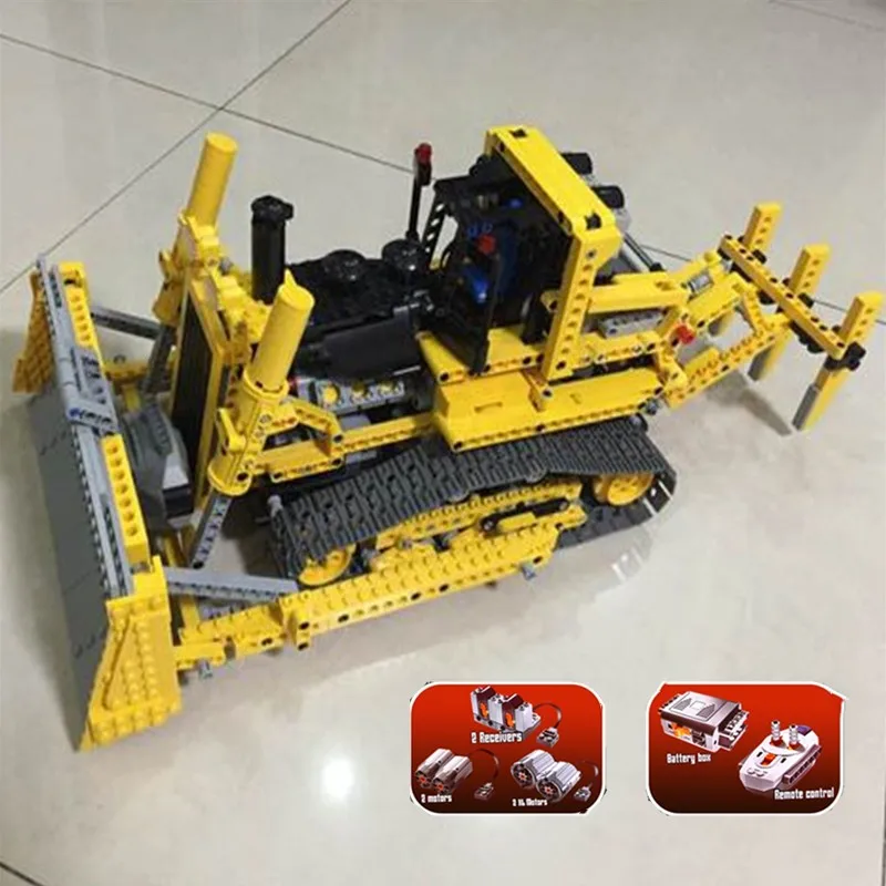 

New Technic series Series Remote Control The Bulldozer fit legoings 8275 city Building Kits Blocks Bricks Gift diy toys