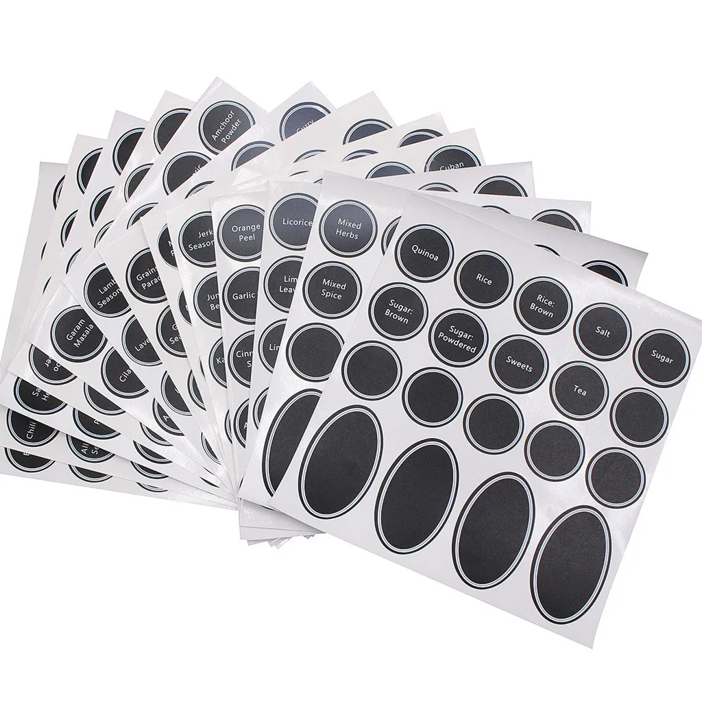 

320+ Printed Spice Jar and Pantry Label Set Chalkboard Round Stickers Labels Mar#29