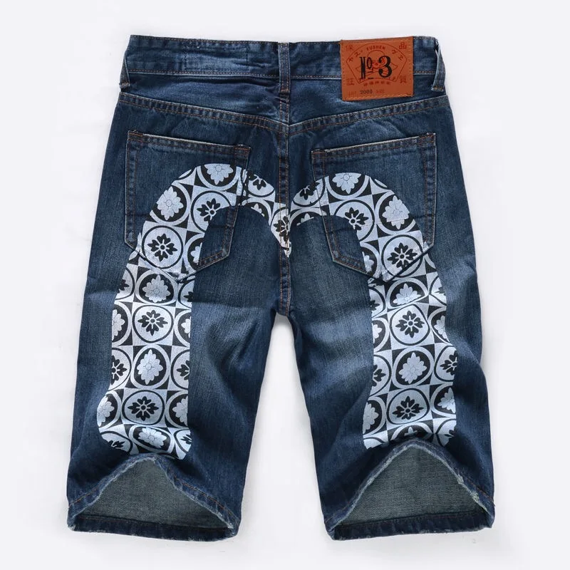 Мужские повседневные шорты Evisu Модные дышащие прямые до колена 2019|Шорты| |