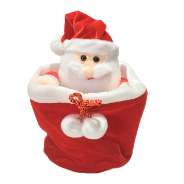 25cm peek a boo santa claus play hide and seek plush toy lovely stuffed electric music - Stuffed Santa Claus 25cm peek a boo santa claus play hide and seek plush toy lovely stuffed electric music - Stuffed Santa Claus