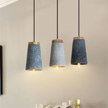 

Vintage Loft Decor LED Pendant Light Cement Wood Lamp Edison Retro HangLampen Dining Room Lights Antique Industrial Lighting