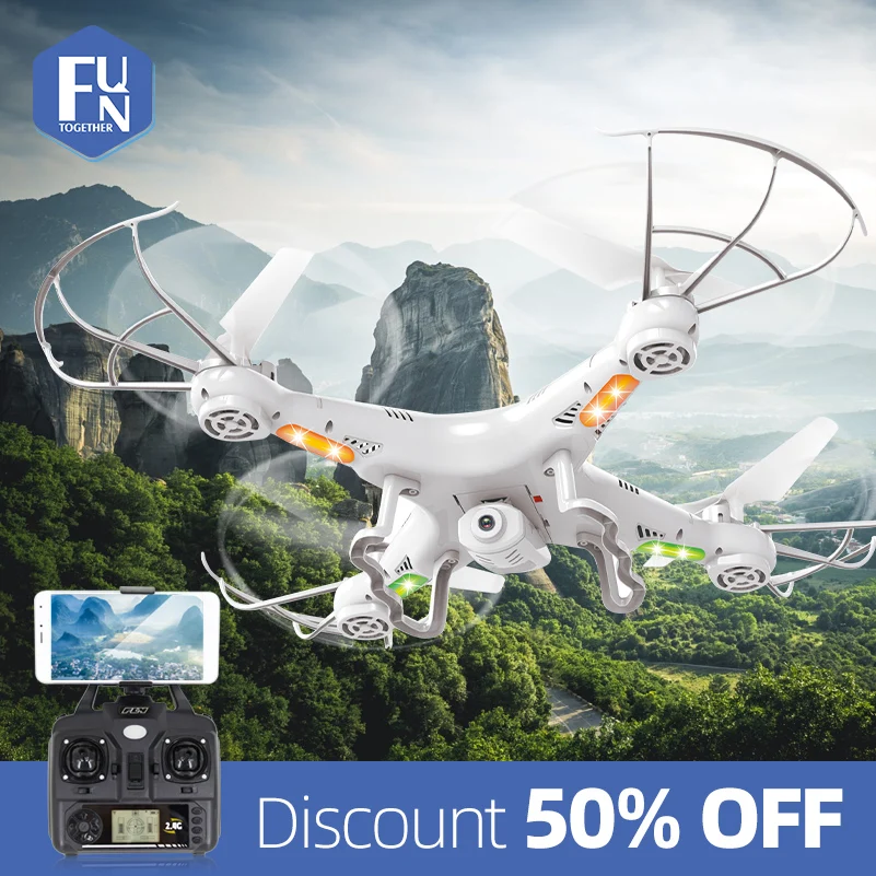

Funtogether Drone with WiFi Camera Real-time Transmit FPV HD Camera NO Camera Quadcopter Quadrocopter 4CH RC Helicopter