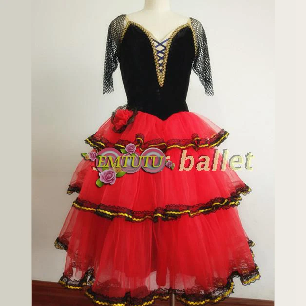red and black spanish dress