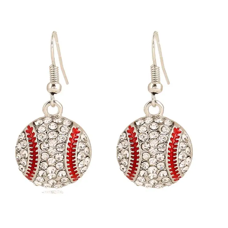 Sports Ball Drop Earrings Athlete Jewelry American Football Volleyball