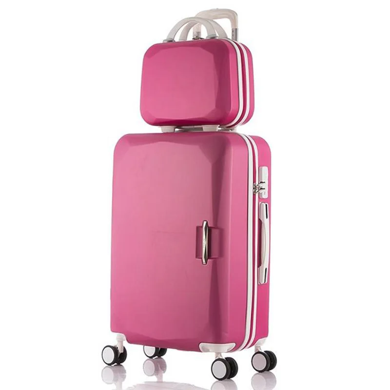 14"20"22"24" inch carry on suitcase with wheels girl and toddler pink