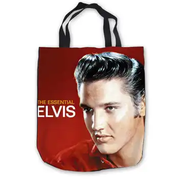 

Custom Canvas Elvis_Presley_-_Modern_Screen Tote Hand Bags Shopping Bag Casual Beach HandBags Foldable 180911-03-34