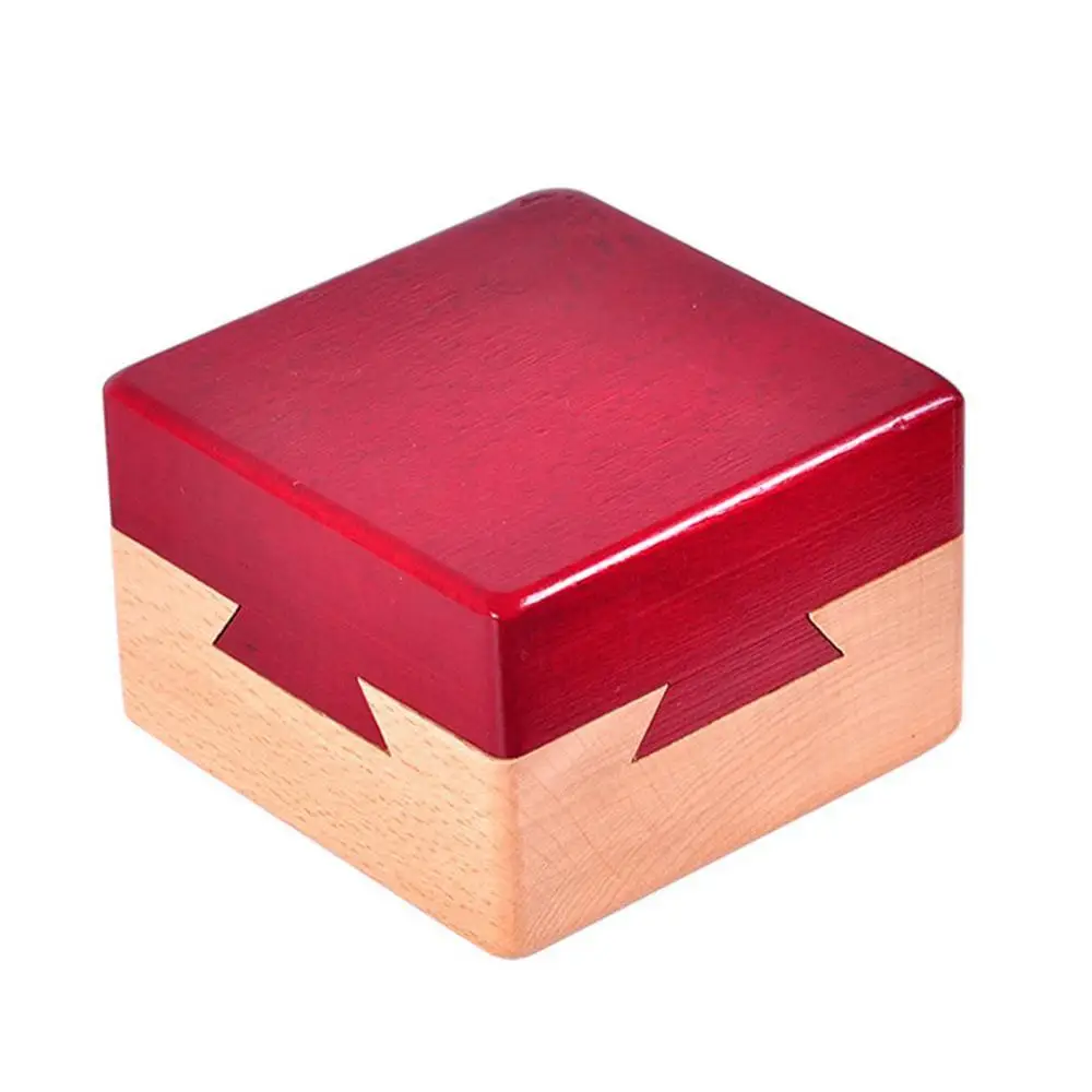 

Luban Kong ming Lock Box With Secret Inside Storage Box Wooden Puzzle Box Toys Educational Puzzle Toys 7.5*5cm