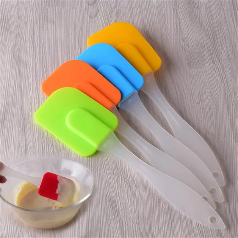 1Pc Silicone Spatula Pastry Tools Baking Scraper Cream Butter Handled Cake Spatula Cooking Cake Brushes Kitchen cake tools