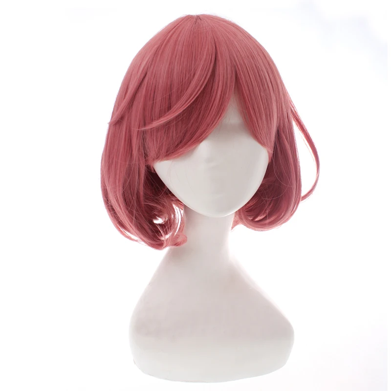 

Anime Noragami Ebisu Kofuku Cosplay Wig Short Pink Heat Resistant Synthetic Hair Wigs + Wig Cap