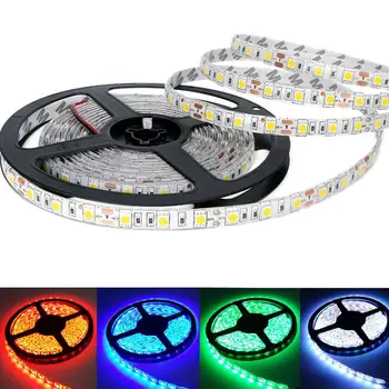 

5M IP65 Waterproof SMD 5050 Strip Lights Flexible LED Strip Light DC 12V 60LEDs/M Holiday LED Tape Ribbon Light Car Lamp