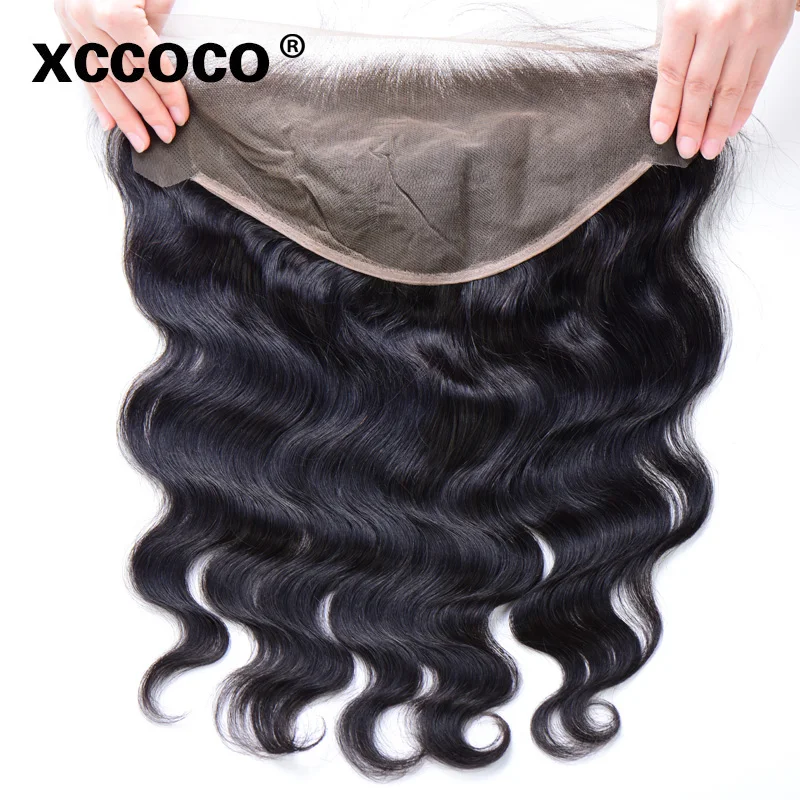 

Brazilian 13x6 Lace Frontal Closure 7A Lace Frontals With Baby Hair Piece Bleached body Wave Full Frontal Lace Closure