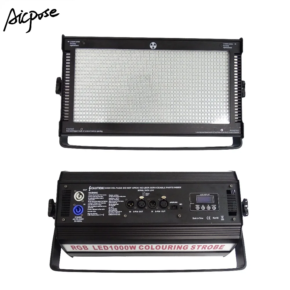 

High power 1000W LED RGB 3 in 1 Strobe Light 3 Color Atomic 3000 LED Strobe Lighting Stage Party Music Active