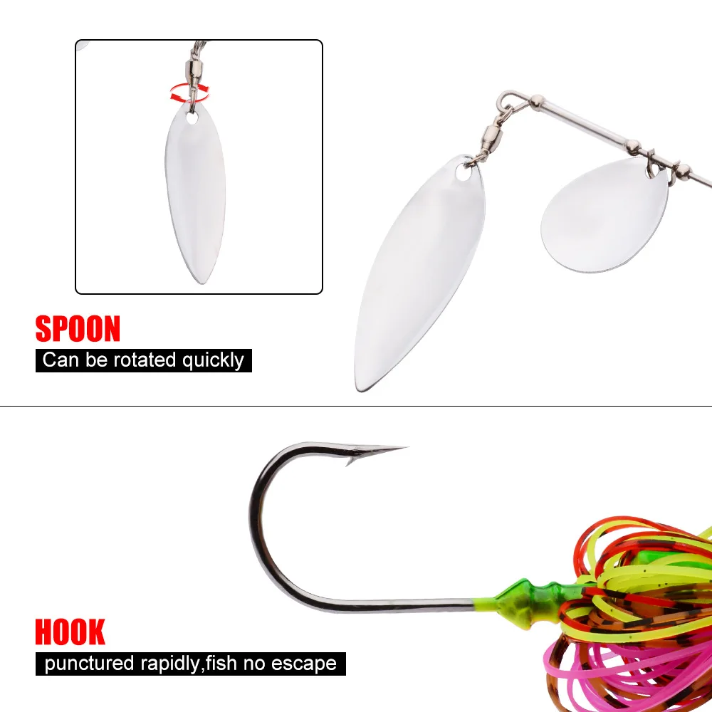 Proleurre 10g 15g 20g الدوار الطعم الصيد إغراء Buzzbait المتذبذب سبينر إغراء الثرثرة الطعم ل باس بايك العين رمادية فاتحة البحر الصيد Proleurre 10g 15g 20g الدوار الطعم الصيد إغراء Buzzbait المتذبذب سبينر إغراء الثرثرة الطعم ل باس بايك العين رمادية فاتحة البحر الصيد