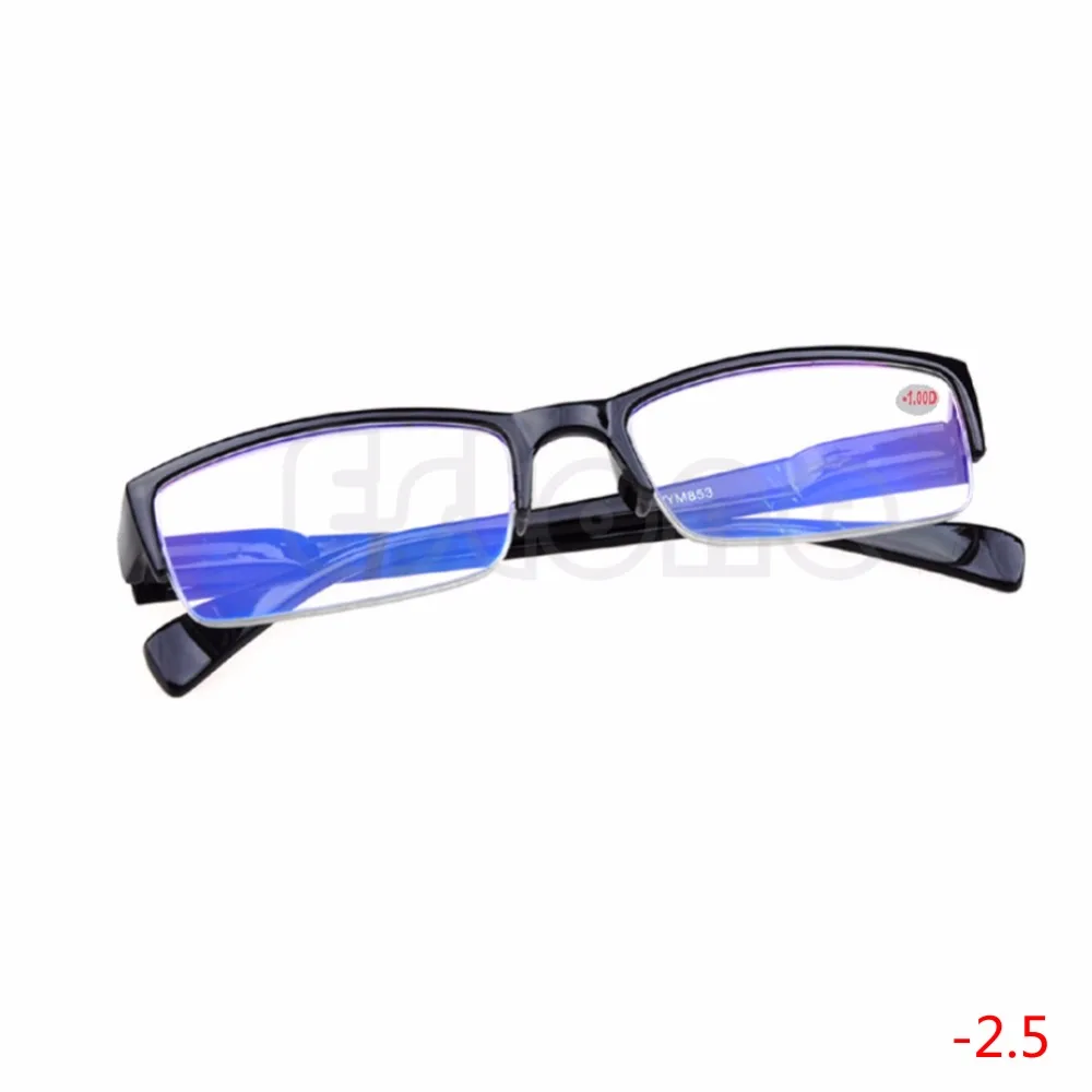 1 шт Новые полуоправы очки при близорукости черная оправа-1-1,5-2-2,5-3-3,5-4 рождественские подарки