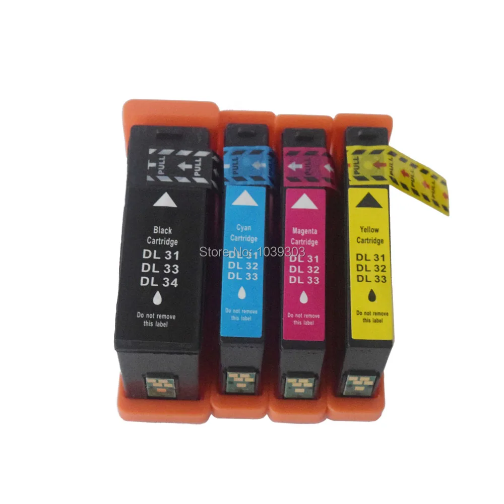 

4 PK Compatible ink Catridges For Dell 31 32 33 34 for Dell Printer V525W V725W