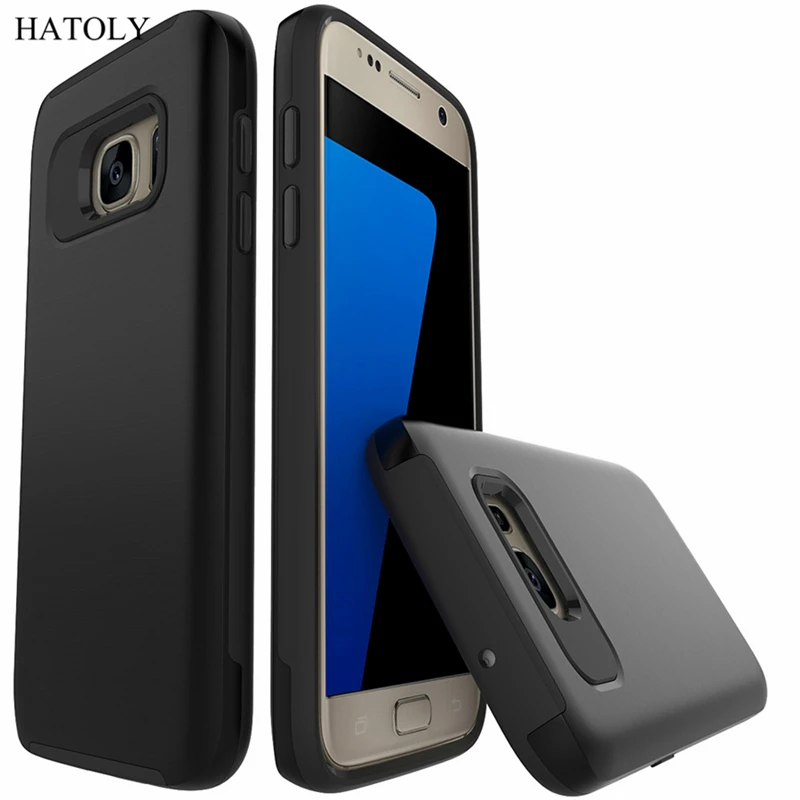 

HATOLY For Cover Samsung Galaxy S7 Case Rubber Silicon Armor Shockproof Hard Back Phone Case For Samsung Galaxy S7
