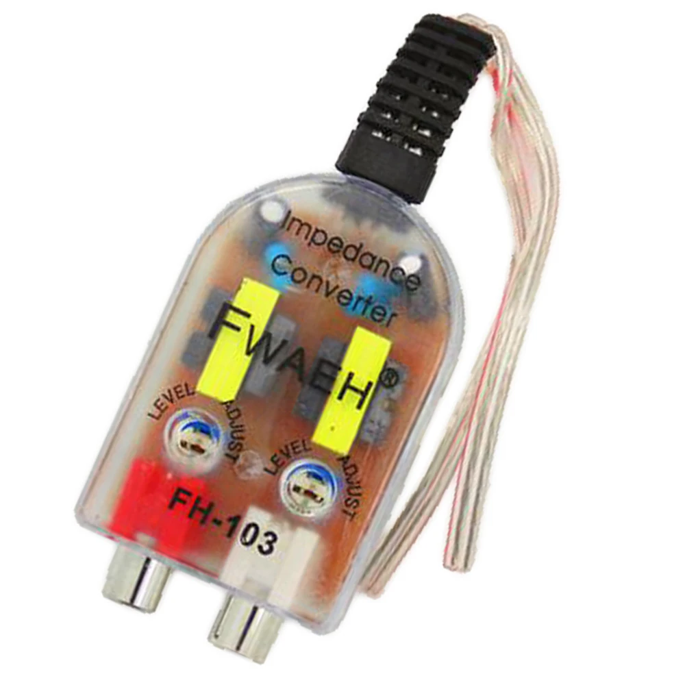 

Impedance Converter Hot Selling High Quality Speaker to RCA Line High to Low Car Converter