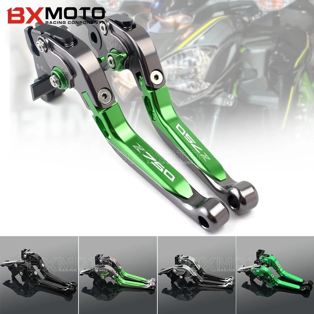 

For KAWASAKI Z750 Z 750 2007-2012 CNC Aluminum Motorcycle Adjustable Folding Extendable Brake Clutch Levers With LOGO Z750
