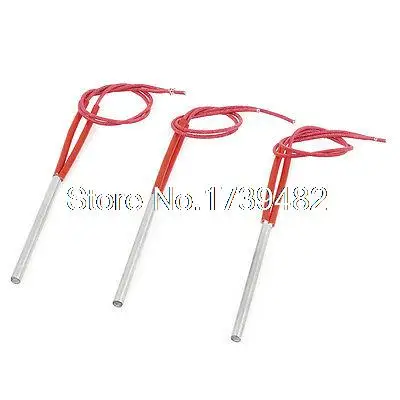 220V 300W 2-Wire Industry Mold Cartridge Heater Heating Element 10mm x 80mm 3Pcs