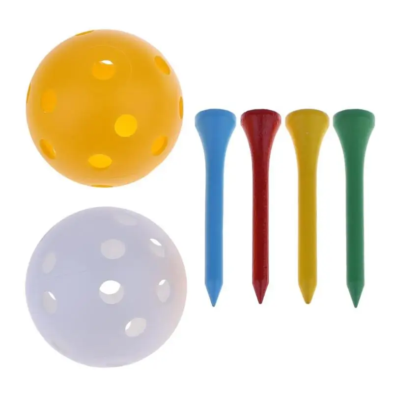 Мини портативный держатель мяча для игры в гольф сумка SBR из неопрена поясная упаковка с 4 тройниками+ 2 полые пластиковые шарики сумка для хранения аксессуары для гольфа