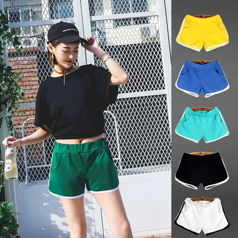 NORMOV Summer Fitness Women Yoga Shorts Pocket High Waist