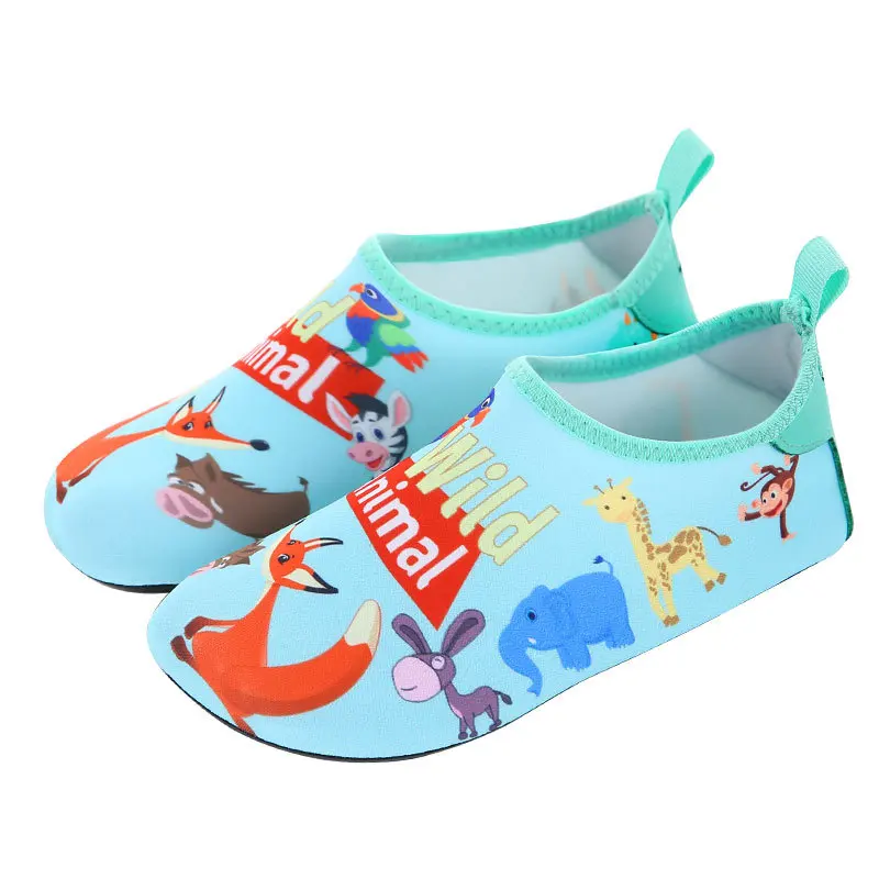 Кожаная обувь для мальчиков и девочек, унисекс, водонепроницаемые спортивные носки для серфинга, детский ультра-светильник, пляжная обувь, детские мягкие носки с рисунками из мультфильмов, нескользящая обувь