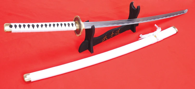 S2699 аниме RORONOA ZORO SHUSUI WADO ICHIMONJI YUBASHIRI SANDAI KITETSU меч SHINE SHINTO край Хамон 4" 1 из 4 одна штука