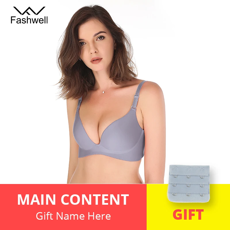 

Fashwell Sexy Push Up Seamless Bras For Women Lingerie Wire Free Adjustable Solid Underwear bralette Bras Ladies