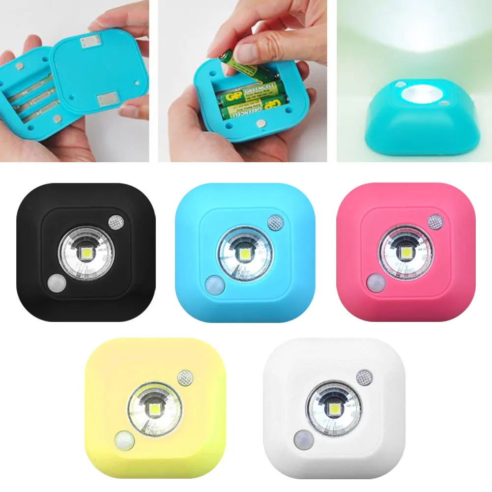 sensor light LED motion 4.5V Mini night Wireless Infrared Sensor Ceiling Night Light Battery Powered Porch Cabinet Lamp | Освещение
