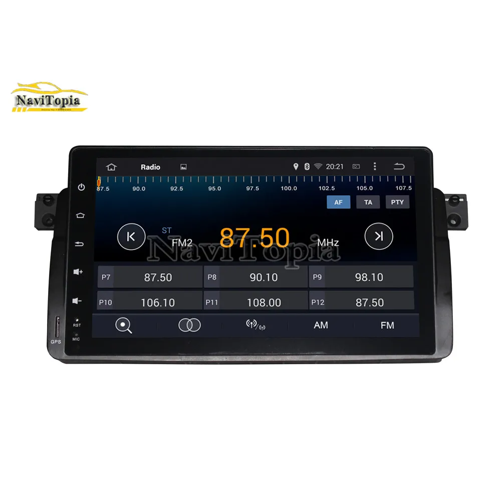 Sale NAVITOPIA 9inch 4G RAM 64G ROM PX6 Six Core Android 9.0 Car DVD GPS for BMW E46/M3 for BMW 3 series 1998 1999 2000 2001-2005 4