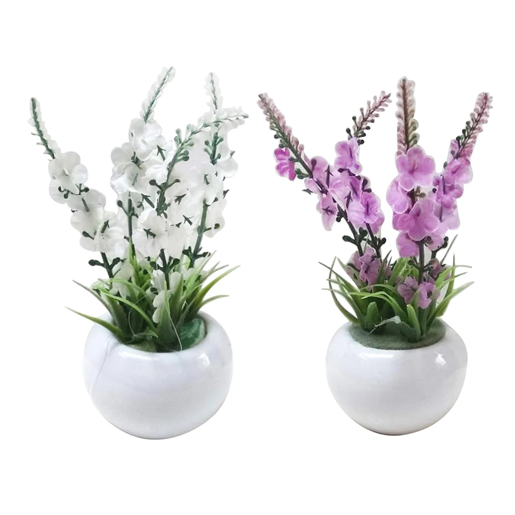 

Artificial Flowers Silk Flower Mini Potted Bonsai Flower DIY Floral Art Home Miniature Garden Plant Decoration