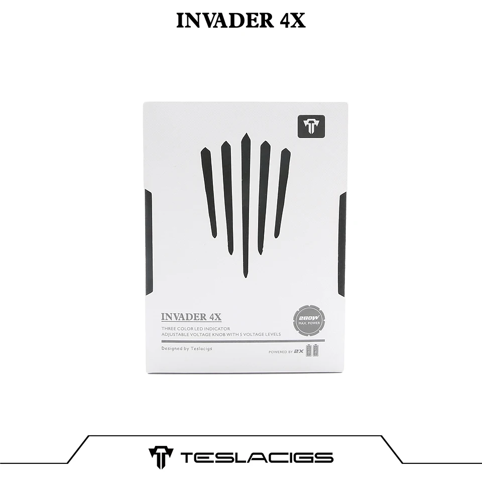 Original Tesla Invader 4X Box MOD vape for Invader 4X Kit Adjustable Voltage Electronic Cigarette Vape Mod VS voopoo drag 2 (16)