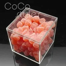 Cocostyles на заказ пустая модная Мини квадратная акриловая Конфетница для современных для конфет на свадьбу Подарочная коробка Упаковка и Рождественская коробка