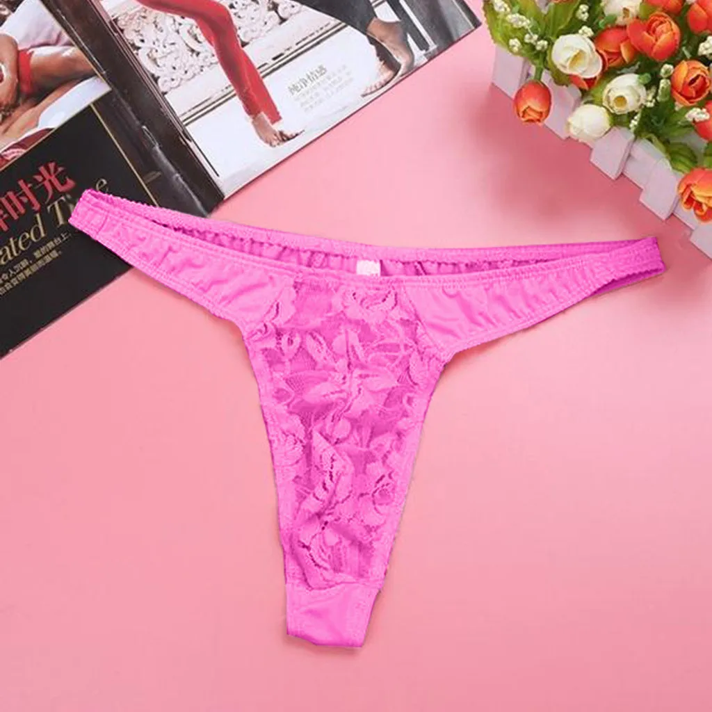 Сексуальное нижнее белье горячее эротическое мужское Sissy кружевные стринги с