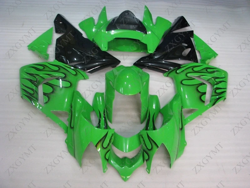 Bodywork Ninja ZX 10r 2004 - 2005 Green Black Flame Fairing Kits ZX-10r 05 | Автомобили и мотоциклы