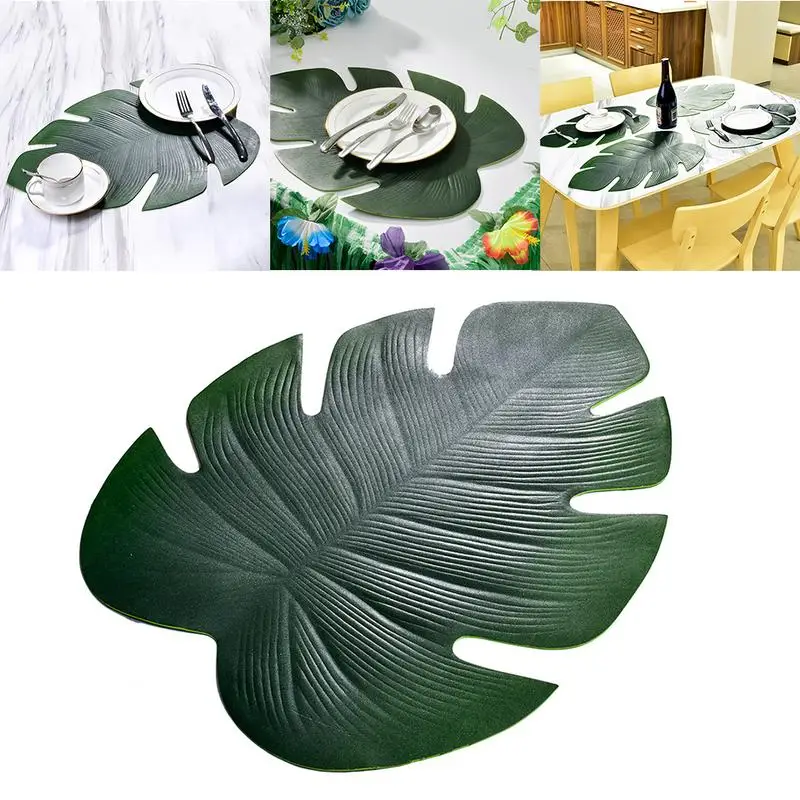 

Turtle Leaf Tableware Mat Tableware Pad Placemat Dining Table Mat Waterproof Placemat Kitchen Tools Table Accessories