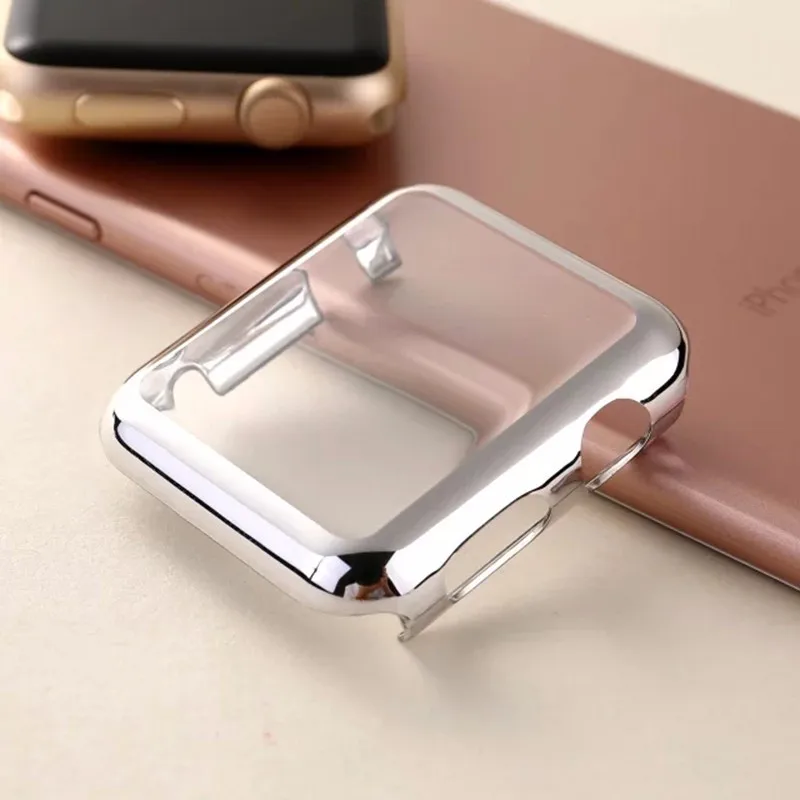 

Gold Silver Black Rose Gold PC with Screen Protector Full Body Cover Case for Apple Watch Series 1 38/42mm Protective Shell