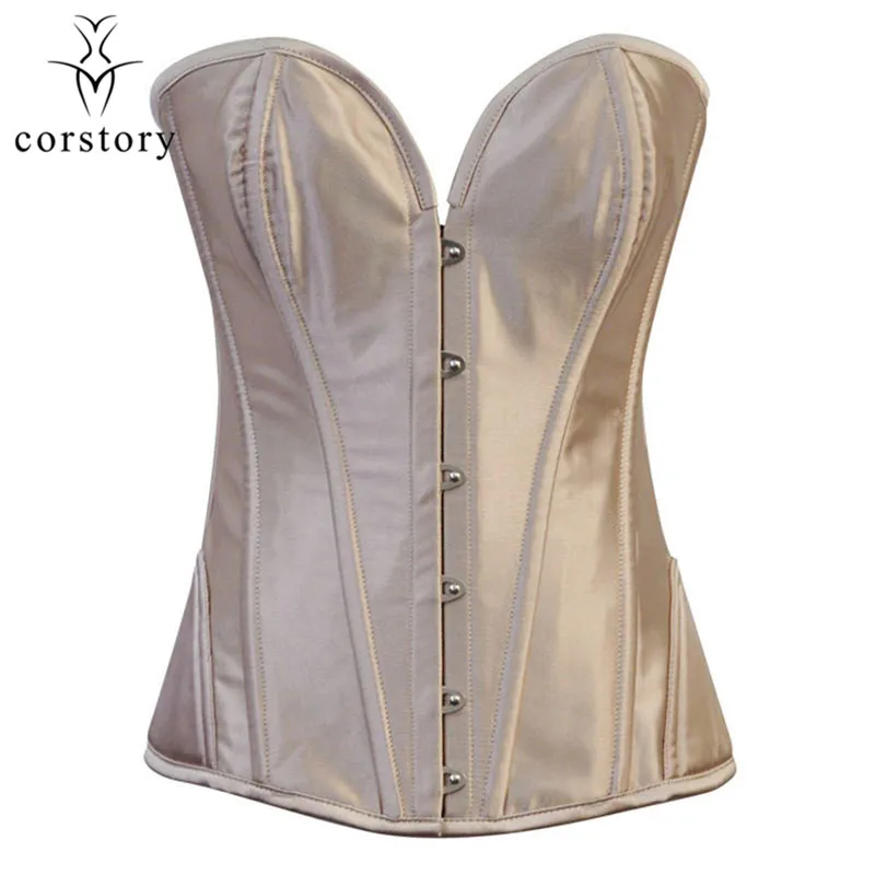 Corstory белый атласный корсет и бюстье, тренажер для талии для свадебного платья XL Corpete E Espartilhos готическая одежда