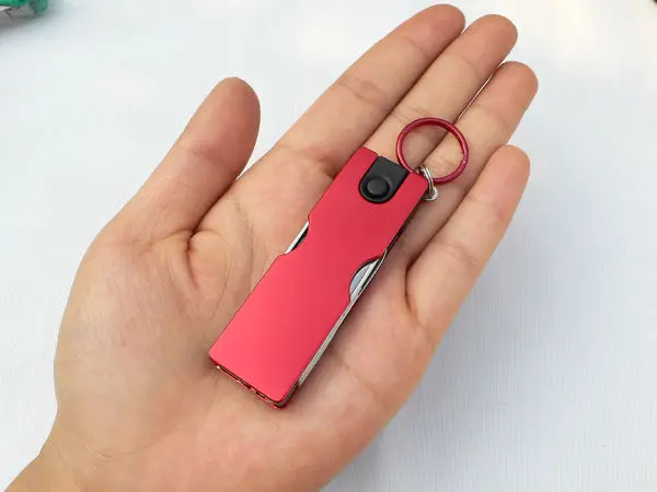 NEWACALOX мини модный брелок швейцарский нож светодиодный очиститель для ногтей клиперы для кармана с кольцом наушник портативный складной многофункциональный ключ