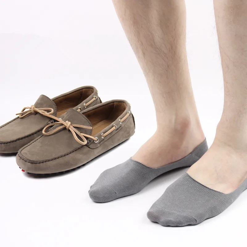 Chaussettes invisibles pour hommes, 60 paires, en fibre de bambou, 100%  coton, mocassins d'été