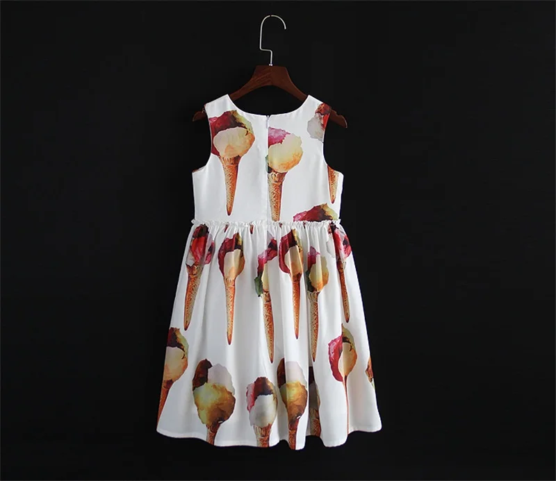 Одинаковые комплекты для семьи детское летнее Хлопковое платье с рисунком