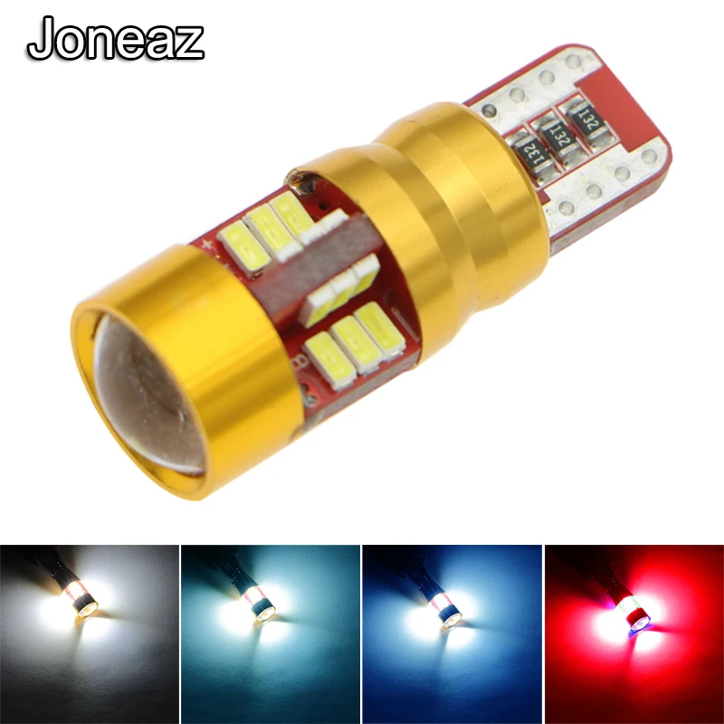 Joneaz 20x 3014 t10 canbus w5w led car lights Dc 12 volt Auto Interior Bulbs Wedge Light Parking