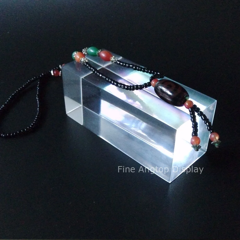 Clear crystal acrylic jewelry display block necklace display set stand holder