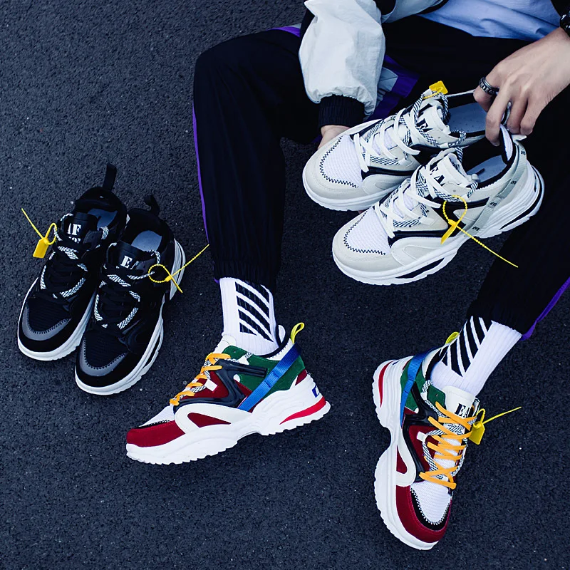 

2019 new spring autumn women shoes breathable increased shoes for women riding shoes unisex couple shoes plus size