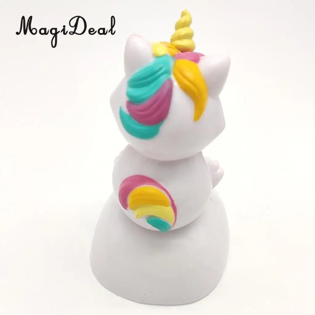 Solar Powered Cute Cat Unicorn Nodding Head Figure Doll Kids Toy Gift Home Office Car Decoration