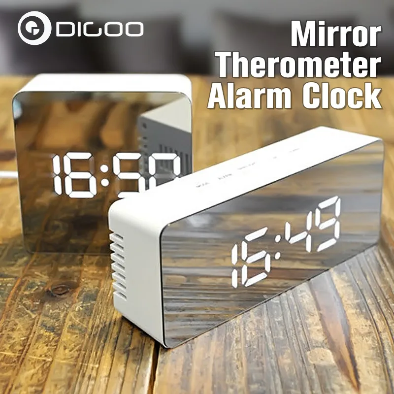 Digoo DG DM1 беспроводной USB зеркальный светодиодный цифровой термометр с ночным