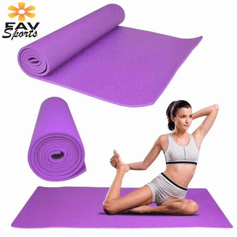 Нескользящие мм 6 мм ПВХ коврик для упражнений фитнес пилатес безвкусные толстый коврик для занятий йогой для женщин Body-shaping Спортивный