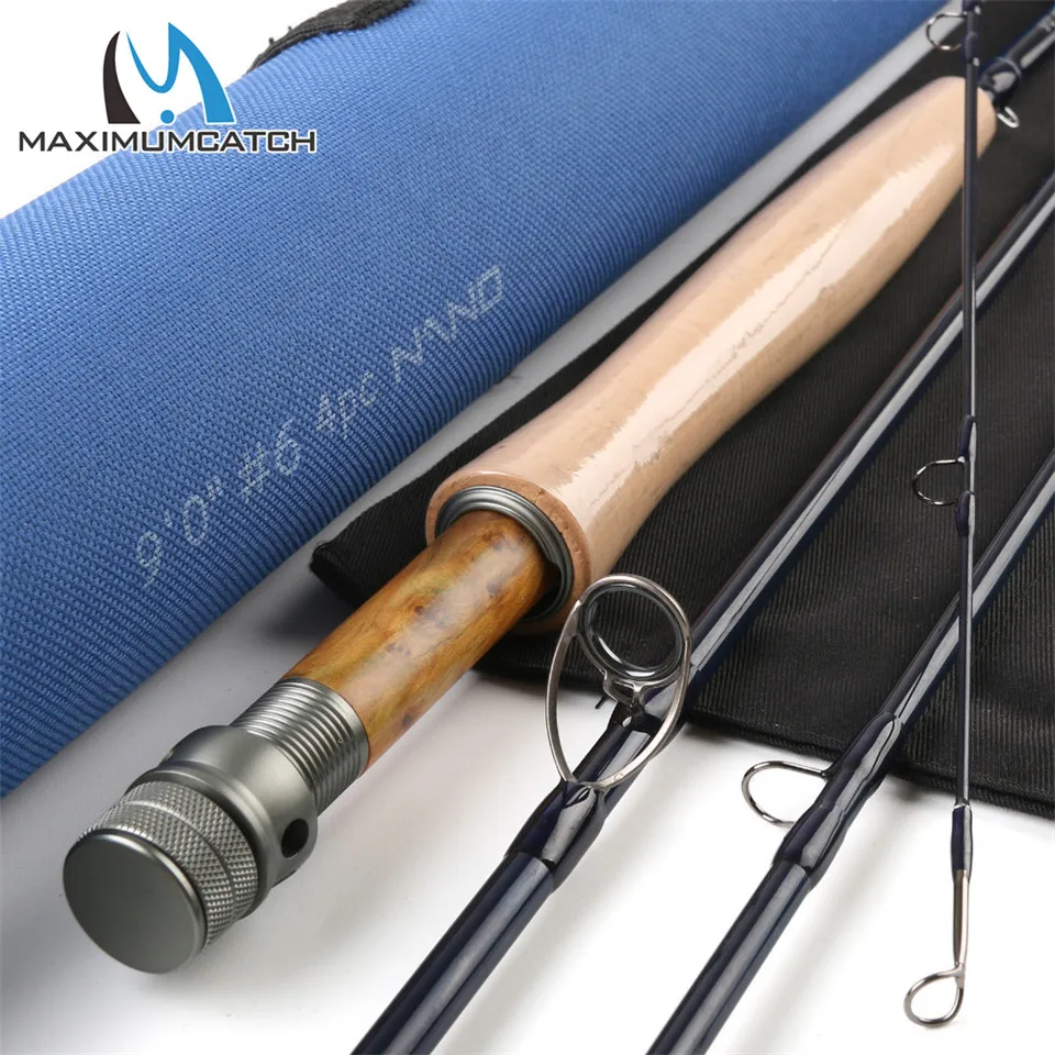 Maximumcatch Nano 3/4/5/6/7/8wt 4 шт. быстрое действие Fly rod 8.4ft/9ft IM12 углеродное волокно Fly Удочка с трубкой Cordura